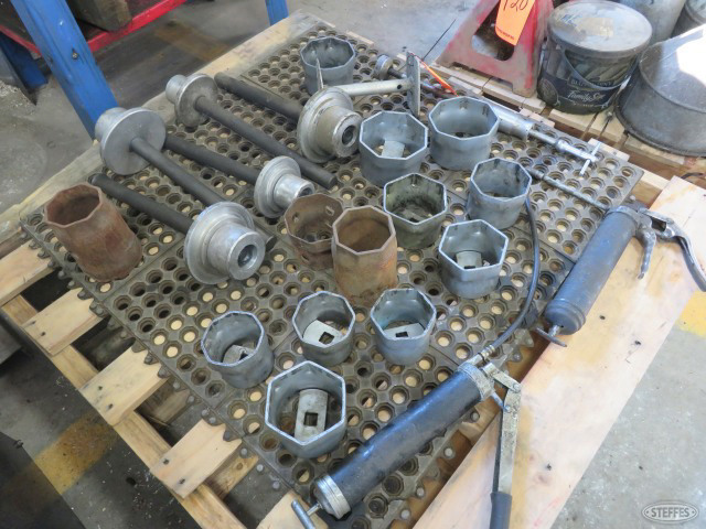 Pallet of seal drivers and hub sockets